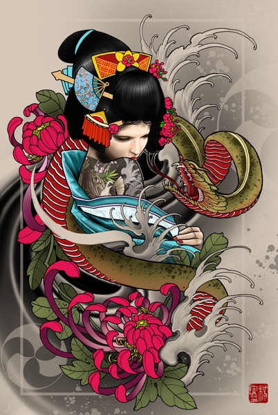 Geisha by Elvintattoo