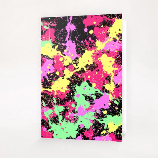 Paint Splash Greeting Card & Postcard by Amir Faysal