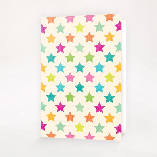 Colorful Star Greeting Card & Postcard by Amir Faysal