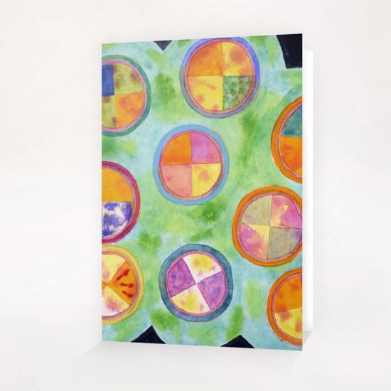 Mixed Colorful Colors in Circles  Greeting Card & Postcard by Heidi Capitaine