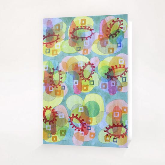 Lovely Pattern with Red Rings  Greeting Card & Postcard by Heidi Capitaine