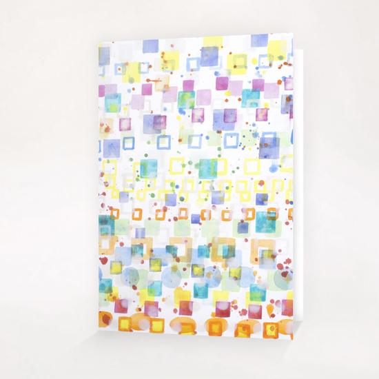 Light Squares with Drops Pattern  Greeting Card & Postcard by Heidi Capitaine