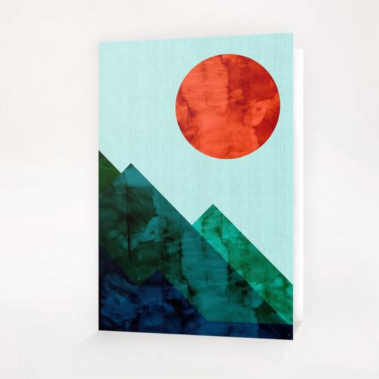 Watercolor landscape geometrica II Greeting Card & Postcard by Vitor Costa