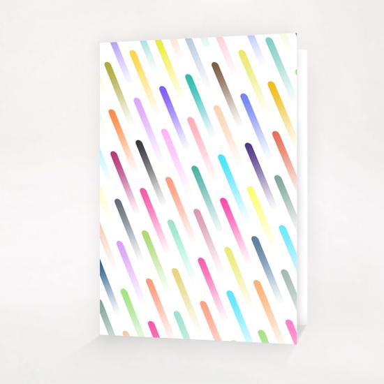 Neon Rain  Greeting Card & Postcard by Amir Faysal