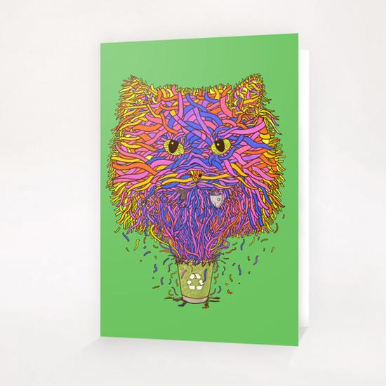 Recycle cat Greeting Card & Postcard by Tummeow