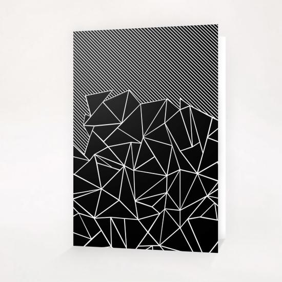 Ab Lines 45 Black Greeting Card & Postcard by Emeline Tate