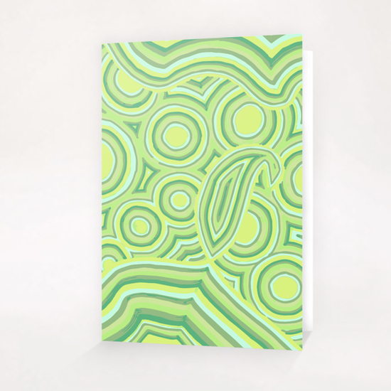 Green Color Burst Greeting Card & Postcard by ShinyJill