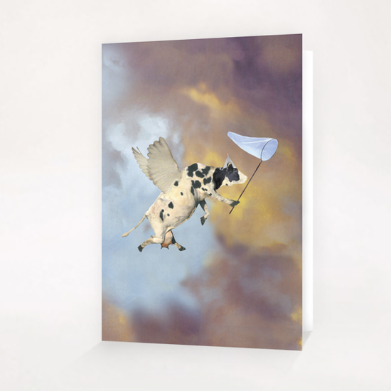 Crazy Cow Greeting Card & Postcard by tzigone