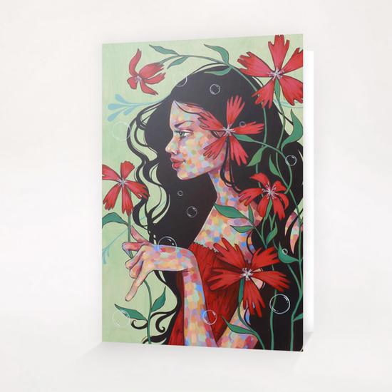 Indian Pinks Greeting Card & Postcard by Ursula X Young