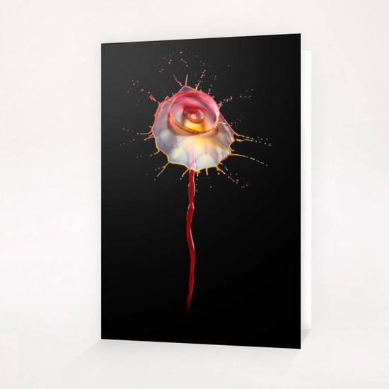 Water Rose Greeting Card & Postcard by Jarek Blaminsky