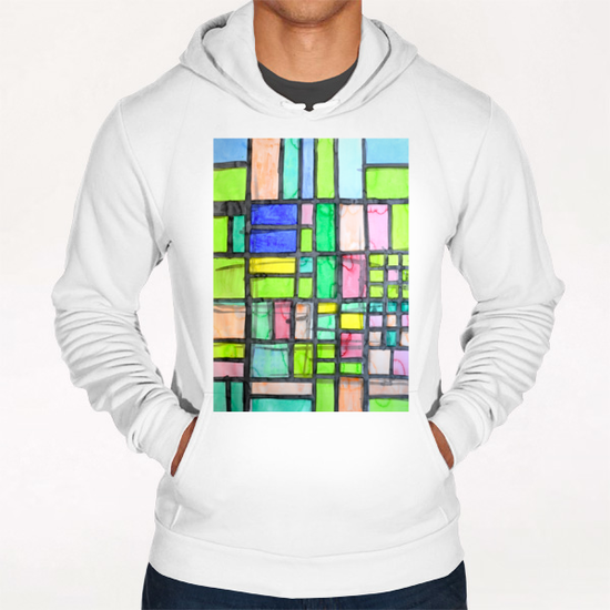 Homage to Mondrian Hoodie by Heidi Capitaine