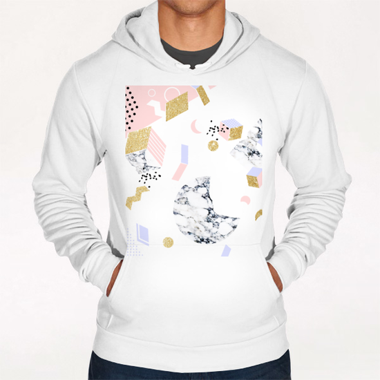 Marble Moon Abstraction Hoodie by Uma Gokhale