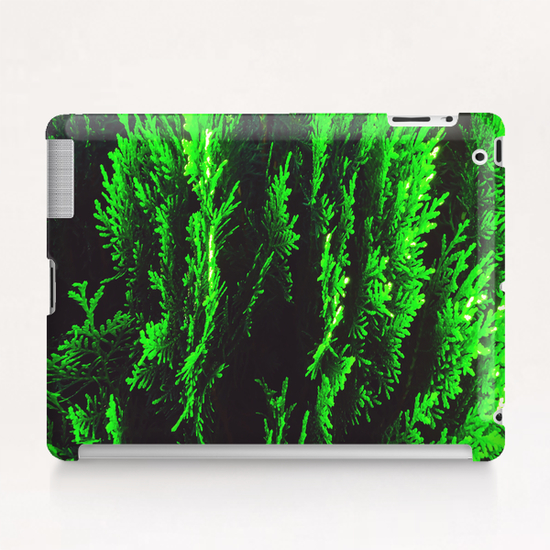 closeup green leaf texture abstract background Tablet Case by Timmy333