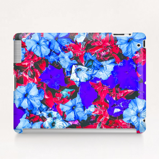 closeup flower texture abstract in blue purple red Tablet Case by Timmy333