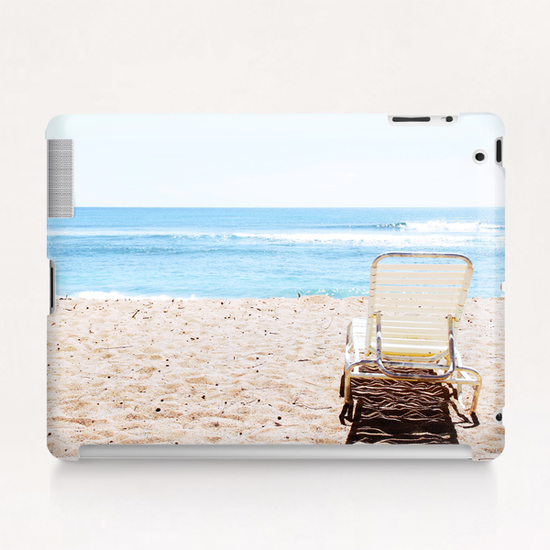 sandy beach with blue water in summer Tablet Case by Timmy333