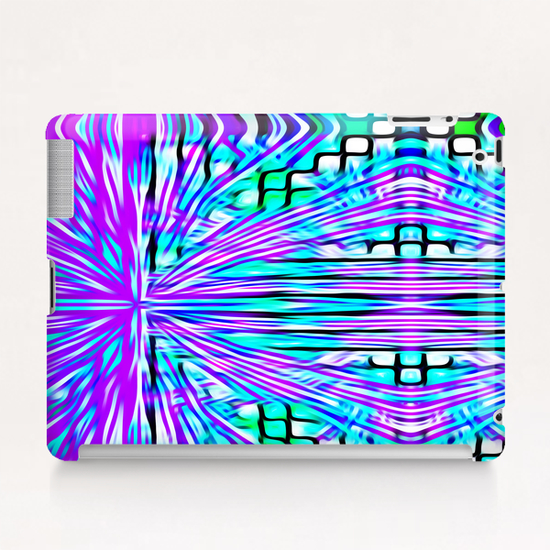 pink blue and green line pattern abstract background Tablet Case by Timmy333