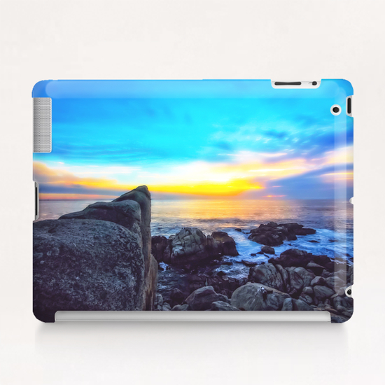 ocean sunset view with beautiful blue cloudy sky Tablet Case by Timmy333