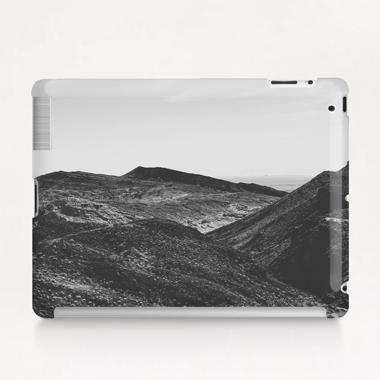 summer view with mountain in the desert in black and white Tablet Case by Timmy333