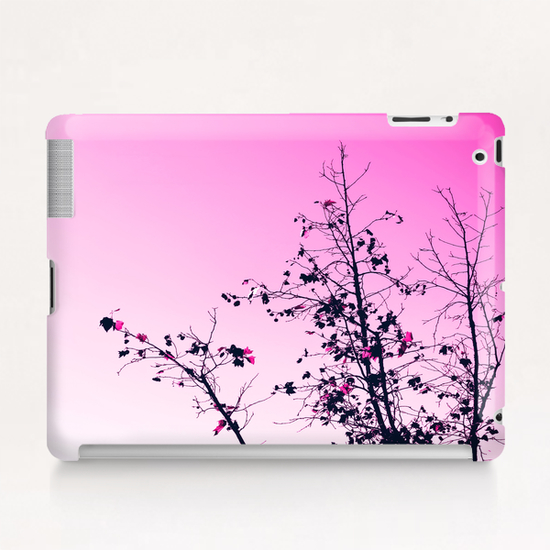 isolate tree branch abstract with leaf and pink background Tablet Case by Timmy333