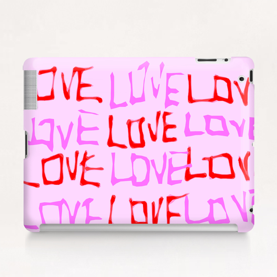 LOVE alphabet drawing in red and pink Tablet Case by Timmy333