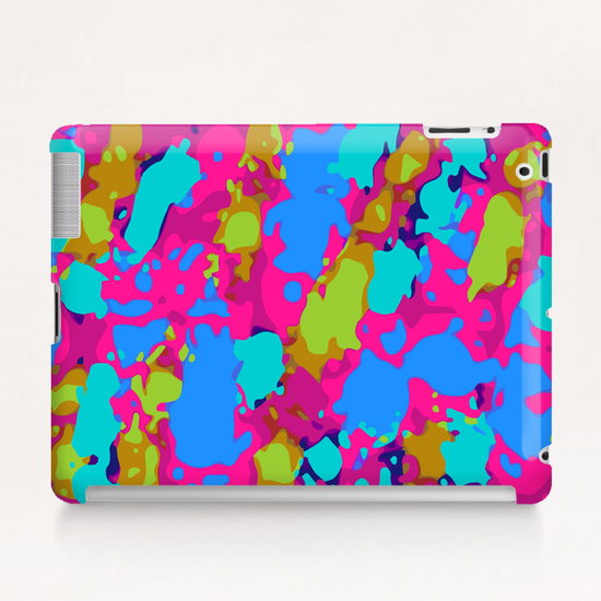 splash graffiti painting abstract in pink blue green Tablet Case by Timmy333