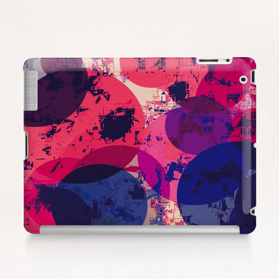 geometric circle pattern abstract in red and blue Tablet Case by Timmy333