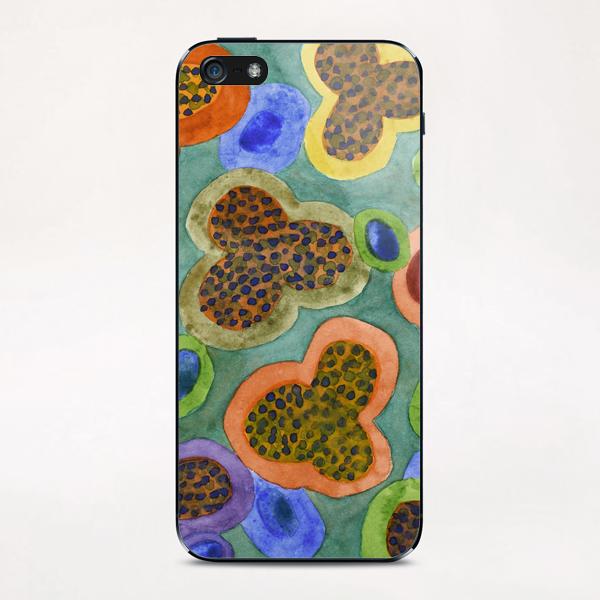 Summerly Blossoms and Olives Pattern  iPhone & iPod Skin by Heidi Capitaine