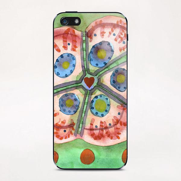 Tender Folcloristic Heart Blossom  iPhone & iPod Skin by Heidi Capitaine