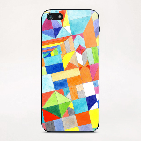 Playful Colorful Architectural Pattern  iPhone & iPod Skin by Heidi Capitaine