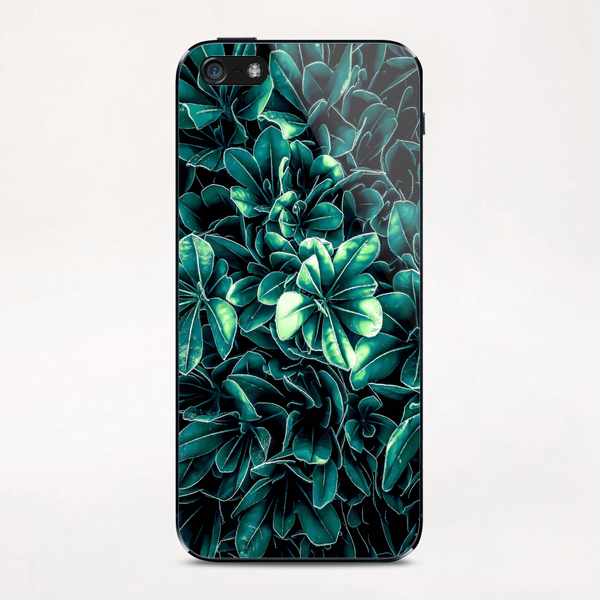 closeup green leaves texture background iPhone & iPod Skin by Timmy333