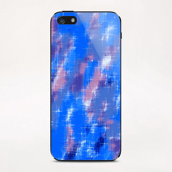 painting texture abstract background in blue pink iPhone & iPod Skin by Timmy333