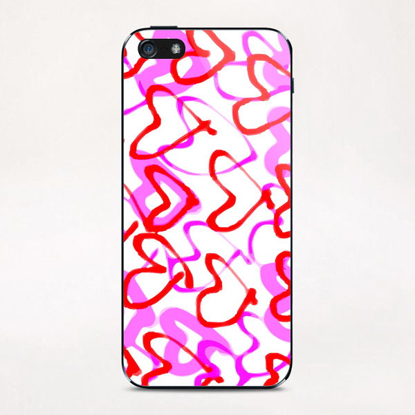 heart shape in red and pink iPhone & iPod Skin by Timmy333