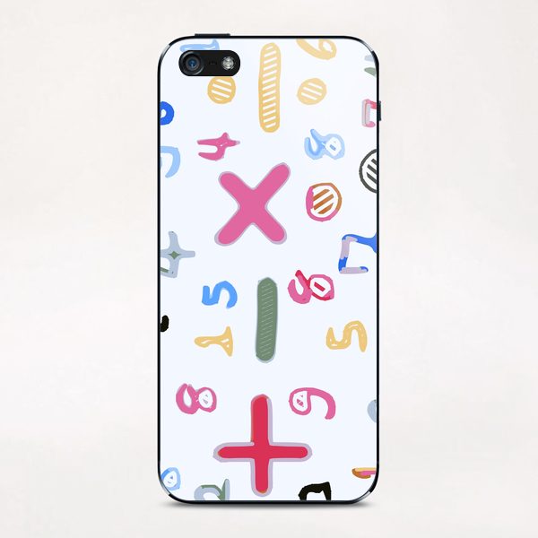 colorful number abstract background iPhone & iPod Skin by Timmy333