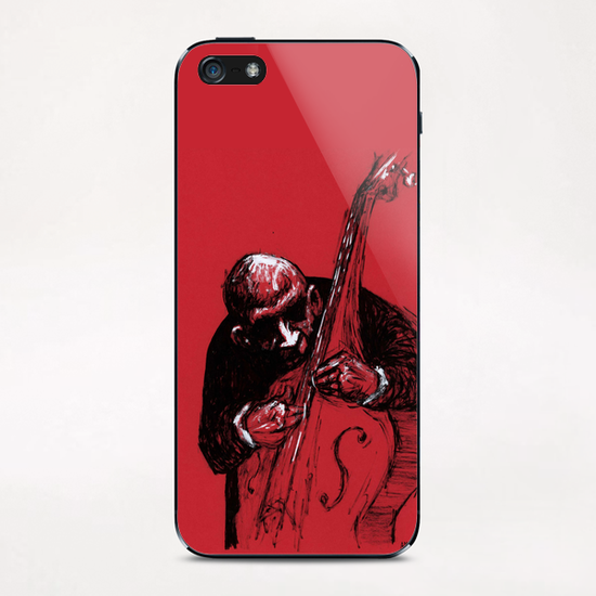 red bass iPhone & iPod Skin by Aaron Morgan