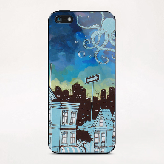 Beneath the Ocean Sky iPhone & iPod Skin by Ursula X Young