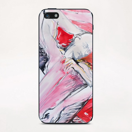 Sitting man iPhone & iPod Skin by Georgio Fabrello