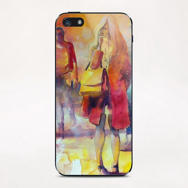 Walking in the square iPhone & iPod Skin by andreuccettiart