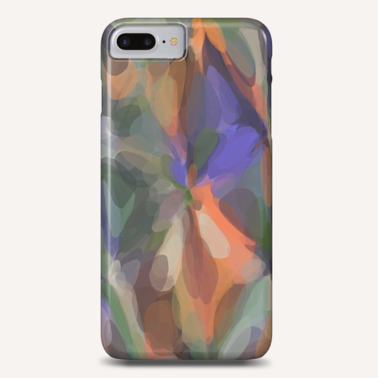 circle pattern abstract background in green orange purple Phone Case by Timmy333