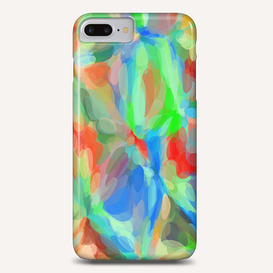 circle pattern abstract background in green blue orange yellow Phone Case by Timmy333