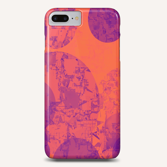 geometric circle pattern abstract in orange and purple Phone Case by Timmy333