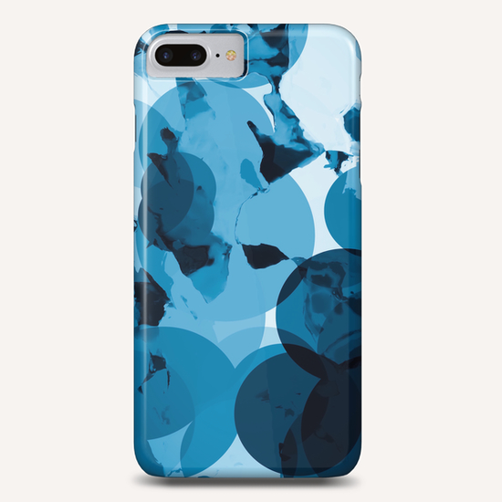 circle pattern abstract with blue splash painting background Phone Case by Timmy333