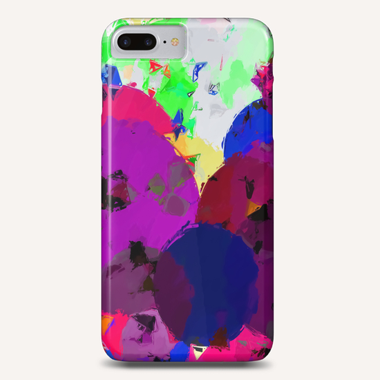 geometric circle pattern abstract in pink blue green Phone Case by Timmy333