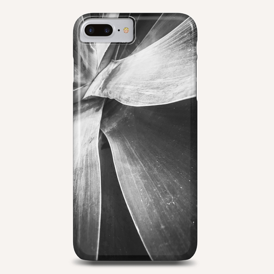 closeup succulent plant texture in black and white Phone Case by Timmy333