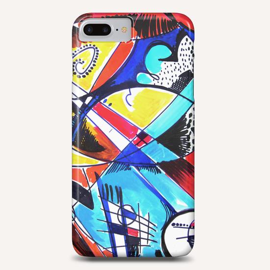 Construction rouge et bleue Phone Case by Denis Chobelet