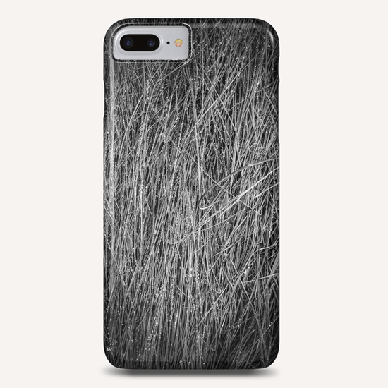 grass texture abstract in black and white Phone Case by Timmy333