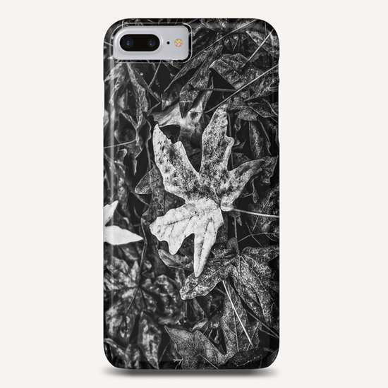 maple leaves in black and white Phone Case by Timmy333