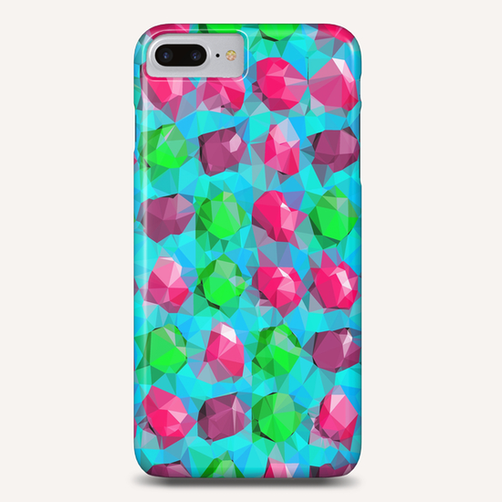 geometric polygon abstract pattern in pink blue green Phone Case by Timmy333