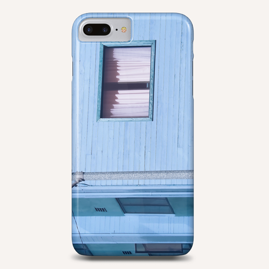 vintage blue wood building with window and electric pole Phone Case by Timmy333