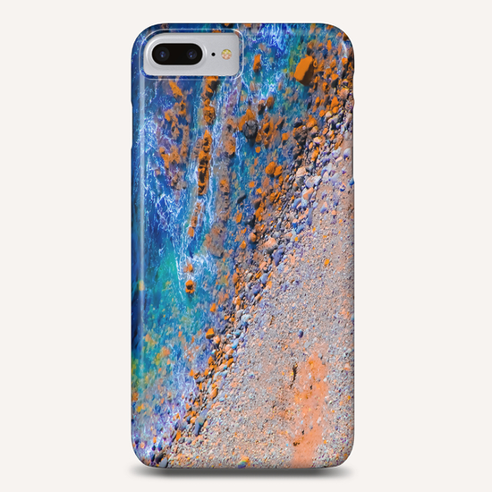 blue water at the ocean with rock and stone in summer Phone Case by Timmy333