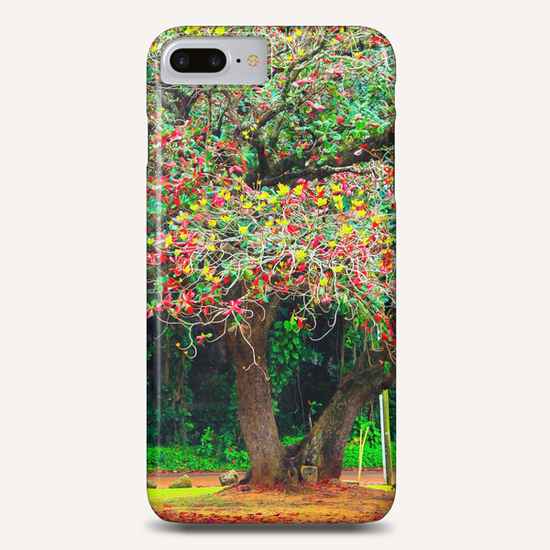 big tree with green yellow and red leaves Phone Case by Timmy333